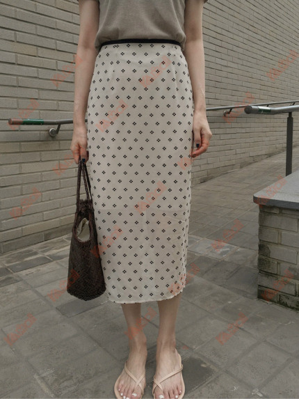 long white wave point skirts